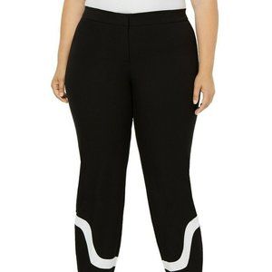 Alfani Black Comfort Waist Colorblock Hem 18W